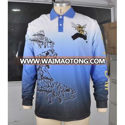 polyester long sleeve antibacterial fishing clothing